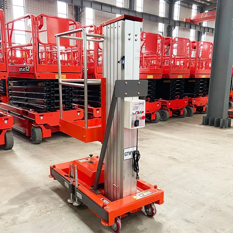 Elektryczny podnośnik jednomasztowy ze stopu aluminium