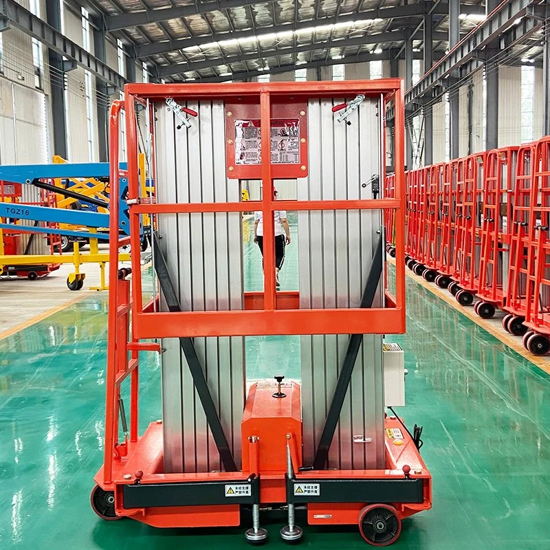 Pionowy podnośnik ze stopu aluminium z podwójnym masztem